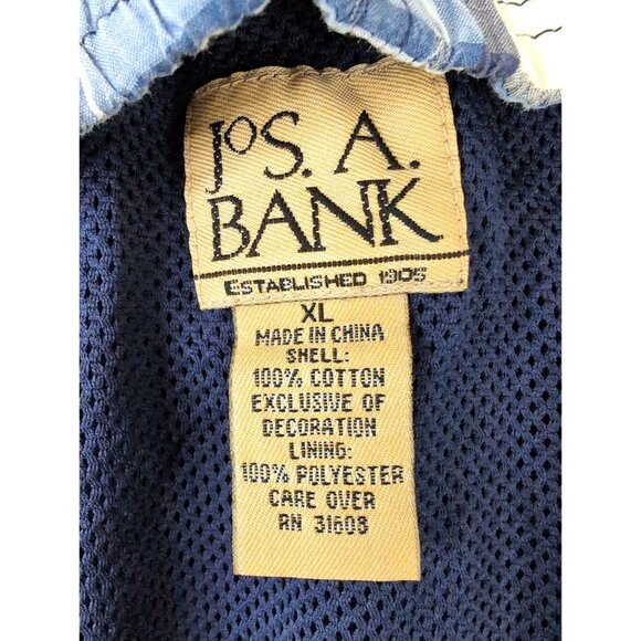 Jos A Bank Swim Shorts Trunks Mens XL Blue Plaid Lined Beach Pool Vacation - Picture 8 of 10
